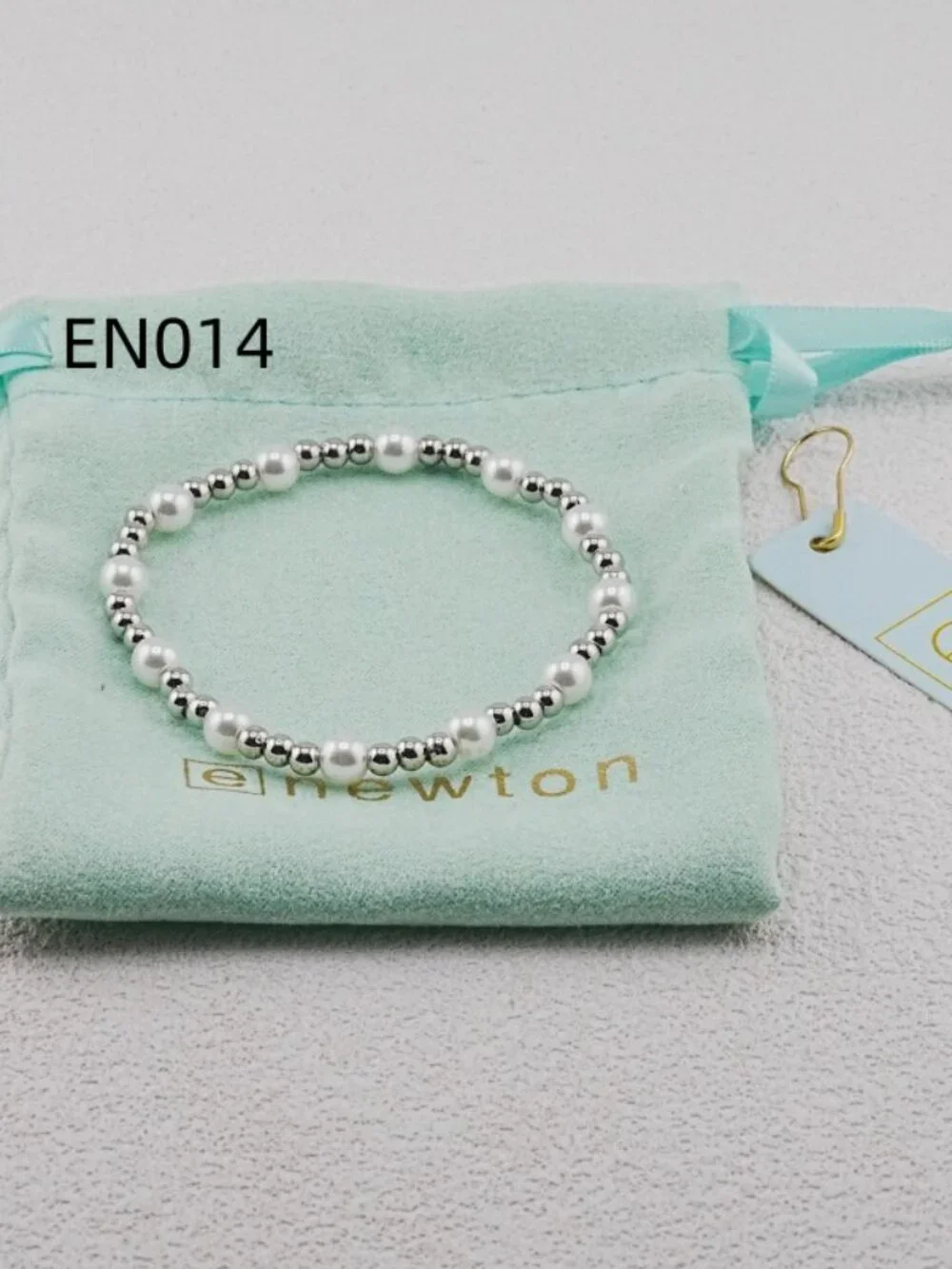 Enewton Platinum Bead & Pearl Bracelet